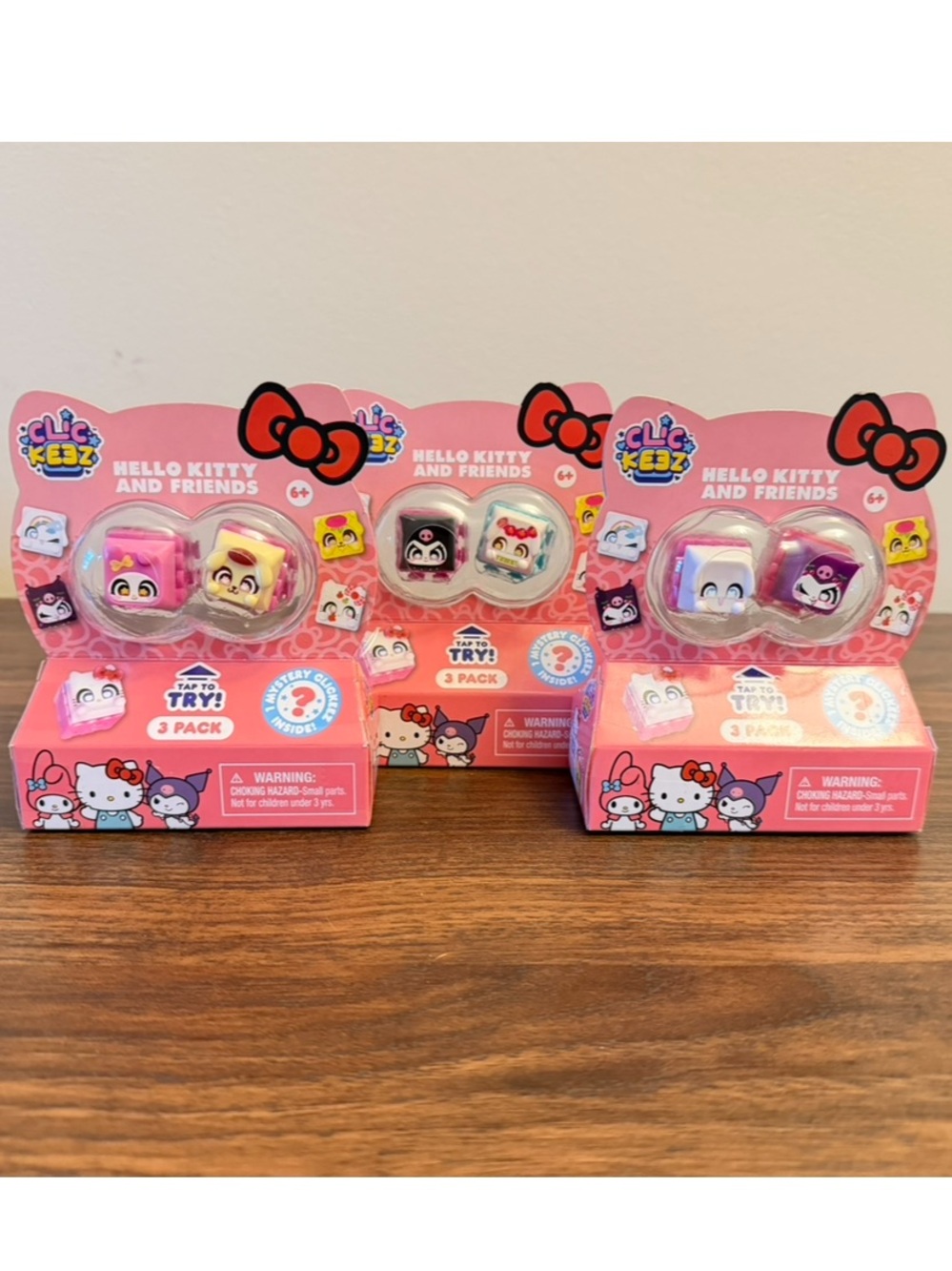 Clickeez Hello Kitty & Friends 3-Pack (1PC) Fidget Keychain 🎀